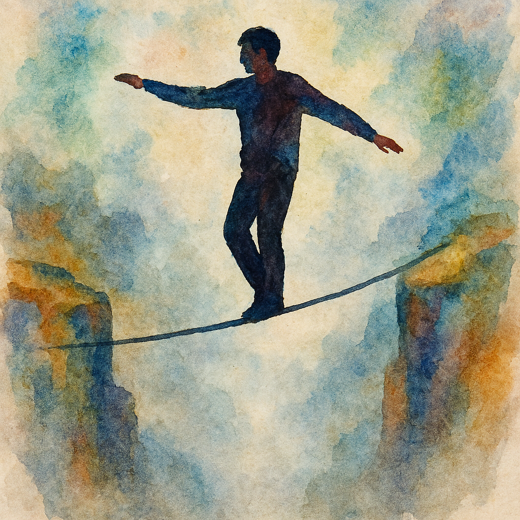 Maintaining balance | Daily-Ink by David Truss